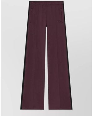 Courreges Wide-Leg Pintuck Sweatpants - Purple