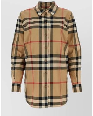 Burberry Cotton Vintage Check Long-Sleeve Shirt - Natural