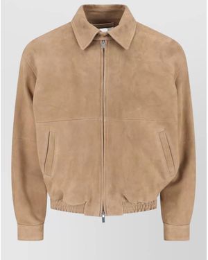 Tonywack Leather Lightweight Jacket - Natural