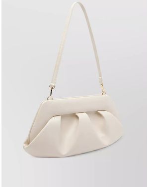 THEMOIRÈ Bios Baguette Pleated Clutch Bag - White