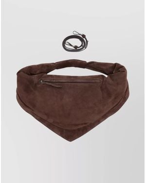 FEDERICO CINA Leather Padded Shoulder Bag - Brown
