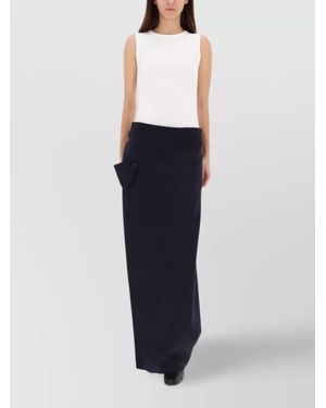 Jean Paul Gaultier Wrap Cutout Wide-Leg Trousers - Blue