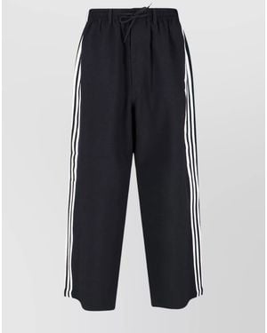 Y-3 Recycled Polyester Mid-Rise Wide-Leg Track Trousers - Blue