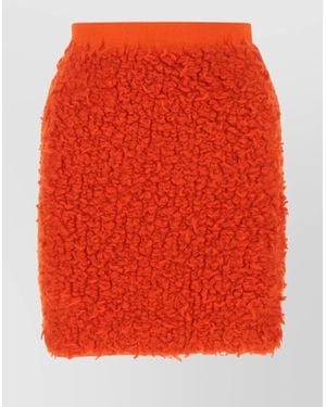 Bottega Veneta Wool Blend Skirt - Red