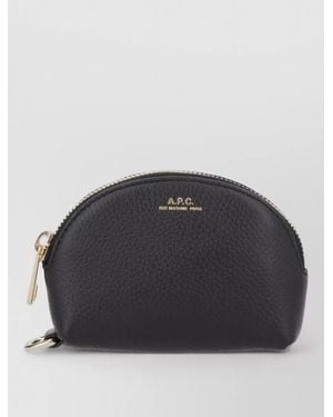 A.P.C. Na Leather Card Holder - Grey