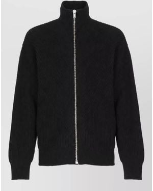 Jil Sander Alpaca Leather Cardigan - Black