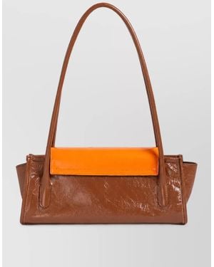 Marni Leather Shoulder Bag - Orange