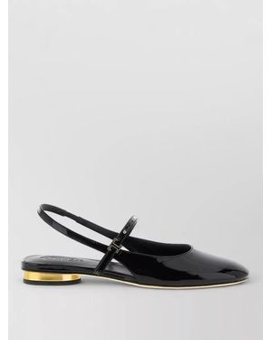Tod's Patent Leather Mary Jane Ballerina Shoes - Black