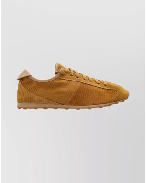 Jacquemus Leather Corduroy-Embossed Low-Top Trainers - Multicolour