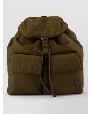 Ami Paris Nylon Backpack - Green