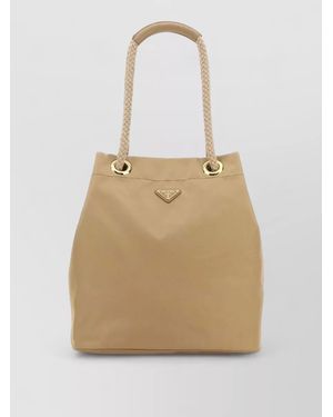 Prada Re Nylon Mariner Large Bucket Bag - Natural