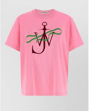 JW Anderson 'Ribbon Anchor' T-Shirt - Pink