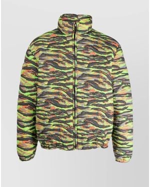 ERL Cotton Camouflage-Print Quilted Down Jacket - Green