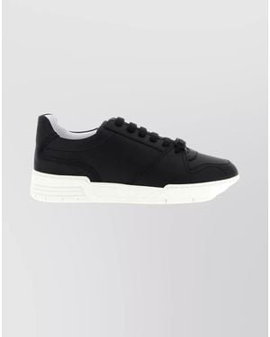 Moschino Leather Low-Top Trainers - Black