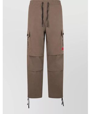 BOSS Cotton Cargo Shorts - Brown