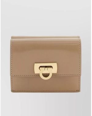 Ferragamo Leather Cardholder - Natural