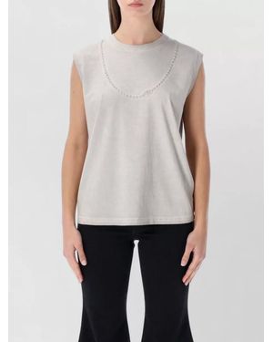 DIESEL Cotton Sleeveless T-Shirt - White