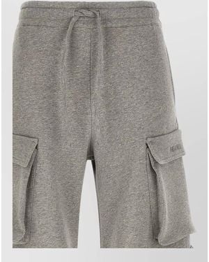 The Attico Fern Relaxed Cargo Trousers Side Pockets - Grey