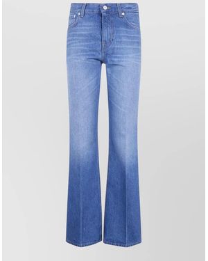 Haikure Flora Cropped Flared Trousers - Blue