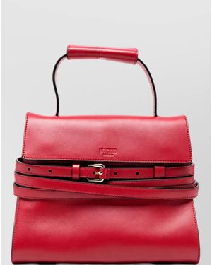 Moschino Leather Clutch Bag - Red