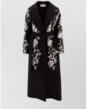 コート Elie Saab Wool embroidered coat Black Elie Saab Wool Embroidered Coat Coats Black - Wanan Luxury