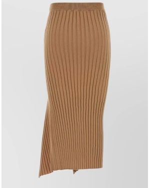 Stella McCartney Cotton Asymmetric Skirt - Brown