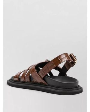 Moschino Leather Sandals - Brown