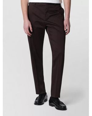 PT Torino Tailored Trousers Belt Loops Side And Back Pockets - Black