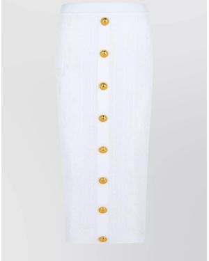 Balmain Long Skirt Viscose Blend - White