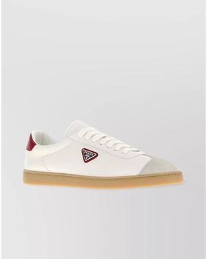 Prada Nappa Leather Low-Top Trainers - Metallic