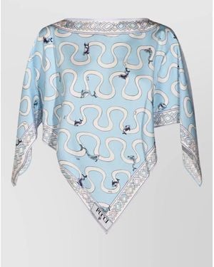 PUCCI Silk Printed Blouse - Blue