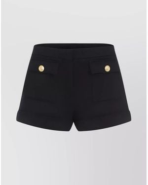 Tom Ford Virgin Wool Cashmere Mini Shorts - Blue