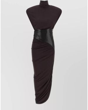 ANDAMANE Draped Asymmetric Midi Dress - Multicolour