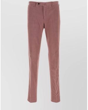 PT Torino Stretch Modal Blend Pant With Belt Loops - Red
