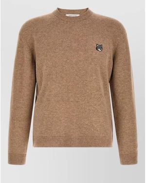 Maison Kitsuné Wool Sweater - Brown