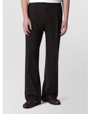 PT Torino Pleated Front Trousers Belt Loops Pockets - Black