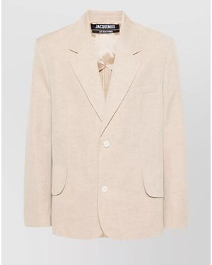 Jacquemus Linen Virgin Wool Blazer - Natural