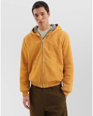 1989 STUDIO Suede Hooded Jacket - Natural