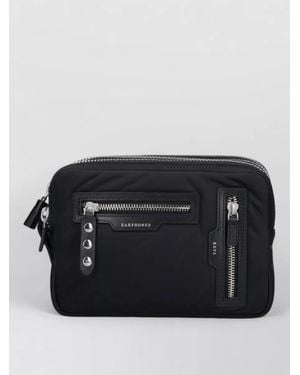 Anya Hindmarch Crossbody Bag Adjustable Strap Metal Studs Pocket - Black