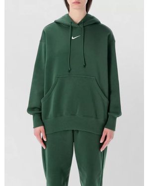 Nike Fleece Hoodie Adjustable Hood Relaxed Fit - Green