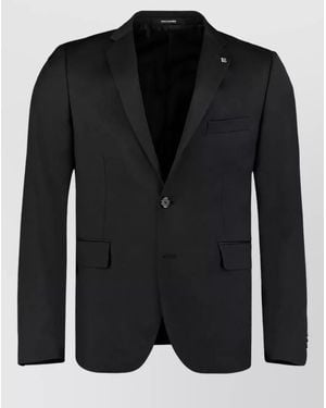 Tagliatore Virgin Wool Single-Breasted Two-Piece Suit - Black
