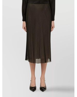 Vince Viscose Midi Skirt - Black