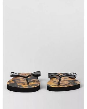 Versace Jeans Couture Pvc Thong Sandals - White
