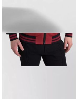 Dolce & Gabbana Leopard-Print Polyester Bomber Jacket - Red