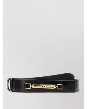 DSquared² Leather Belt Smooth Finish Tone Buckle - White