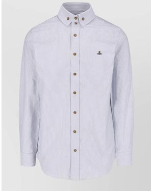 Vivienne Westwood Shirt Button Down Collar Cuffed Long Sleeves - Blue