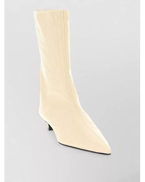 Jil Sander Leather Ankle Boots - White