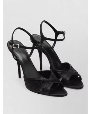 Balenciaga Sandals Ankle Strap Design Open Toe - Black