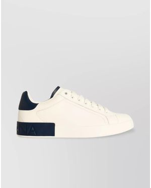 Dolce & Gabbana Leather Low-Top Trainers - Natural