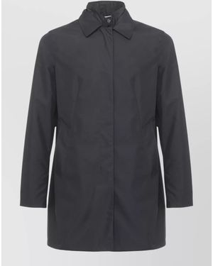 Fay Short Collared Waterproof Jacket Long Sleeves - Blue